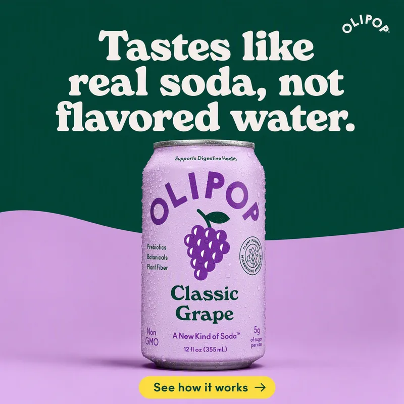 Classic Grape can under the line 'Tastes like real soda, not flavored water'