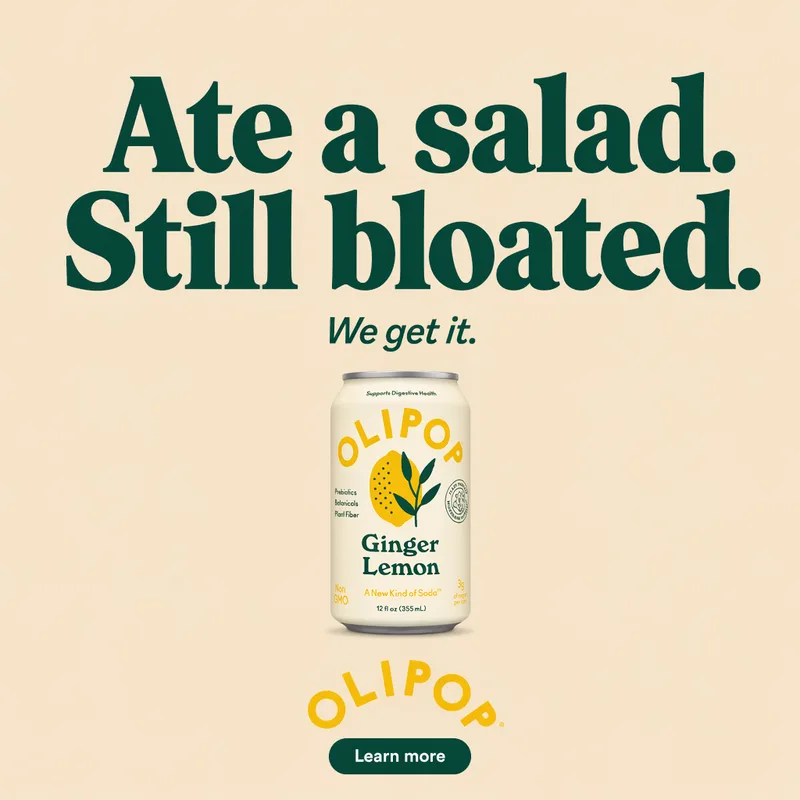 Ginger Lemon can under the line 'Ate a salad. Still bloated.'